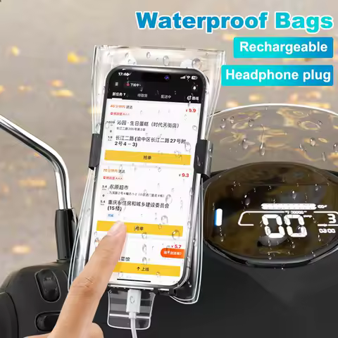 Pochette téléphone étanche motard transparente