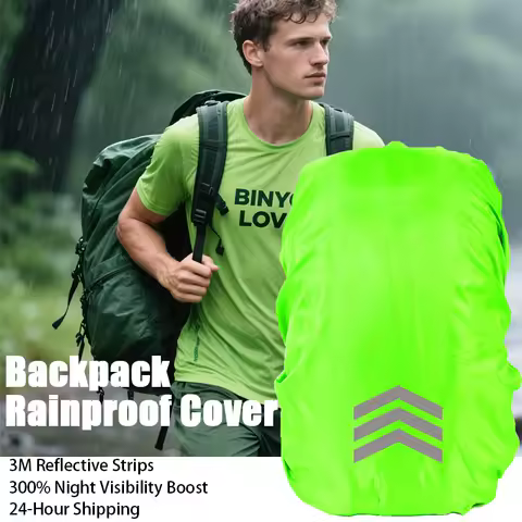 Housse pluie réfléchissante sac à dos fluo